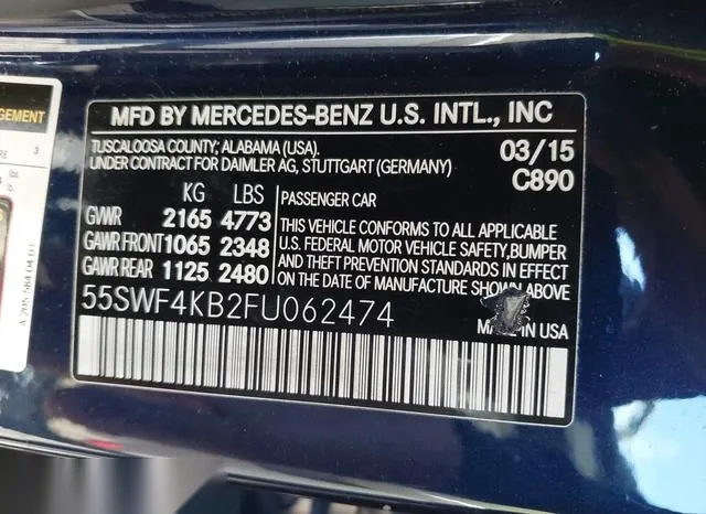 55SWF4KB2FU062474 2015 2015 Mercedes-Benz C 300- 4Matic/Lux 9