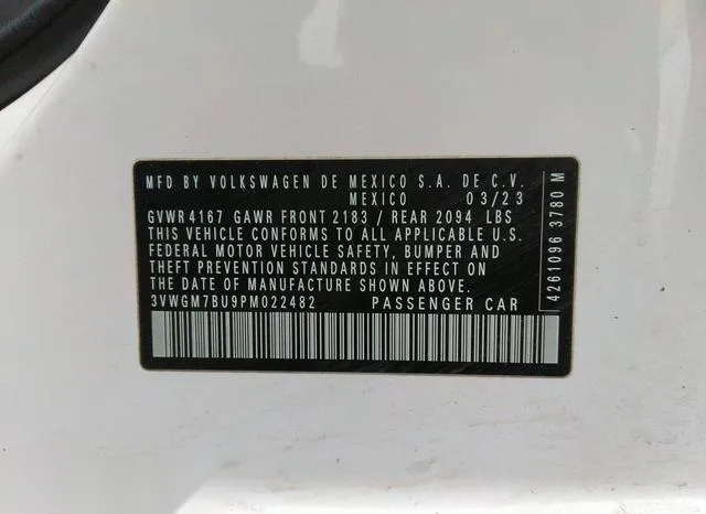 3VWGM7BU9PM022482 2023 2023 Volkswagen Jetta- 1-5T Sel 9