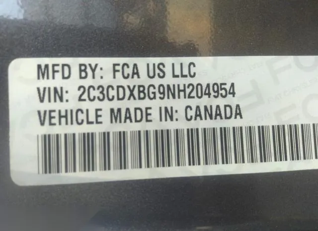 2C3CDXBG9NH204954 2022 2022 Dodge Charger- Sxt Rwd 9