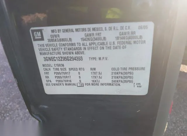 3GNEC12Z95G294393 2005 2005 Chevrolet Avalanche 1500- Z66 9