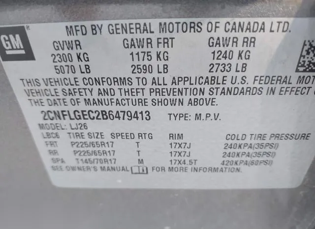 2CNFLGEC2B6479413 2011 2011 Chevrolet Equinox- Ltz 9