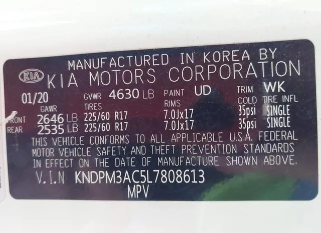 KNDPM3AC5L7808613 2020 2020 KIA Sportage- LX 9