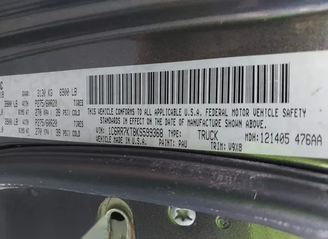 1C6RR7KT8KS599368 2019 2019 RAM 1500- Classic Express  4X4 9