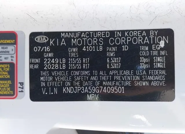 KNDJP3A59G7409501 2016 2016 KIA Soul- - 9