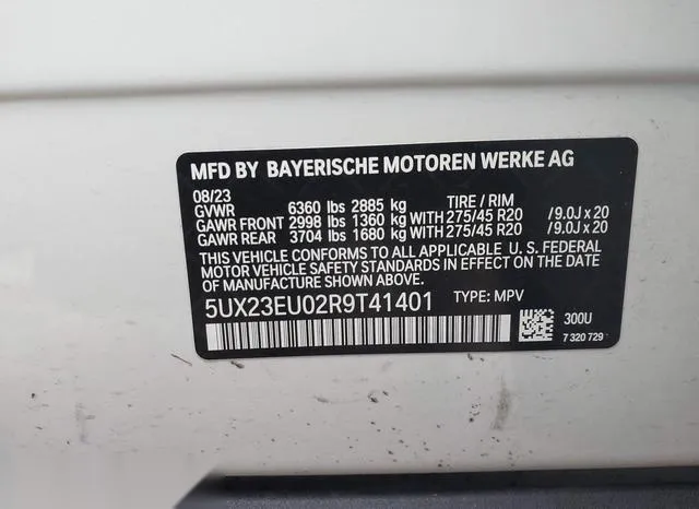 5UX23EU02R9T41401 2024 2024 BMW X5- Xdrive40I 9