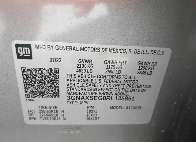 3GNAXSEG8RL135851 2024 2024 Chevrolet Equinox- Awd Ls 9