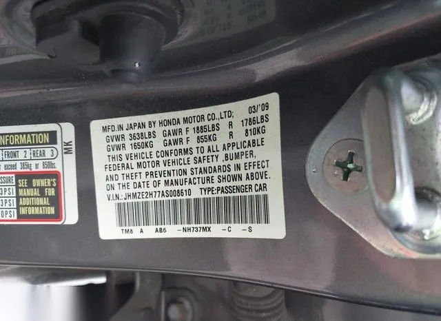 JHMZE2H77AS008610 2010 2010 Honda Insight- EX 9