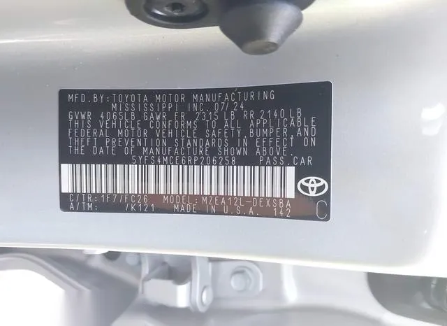 5YFS4MCE6RP206258 2024 2024 Toyota Corolla- SE 9