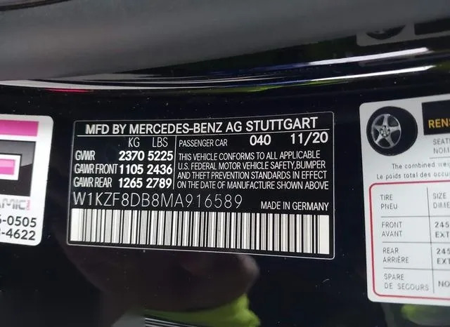 W1KZF8DB8MA916589 2021 2021 Mercedes-Benz E 350 9