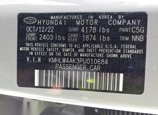 KMHLW4AK3PU010684 2023 2023 Hyundai Elantra N 9