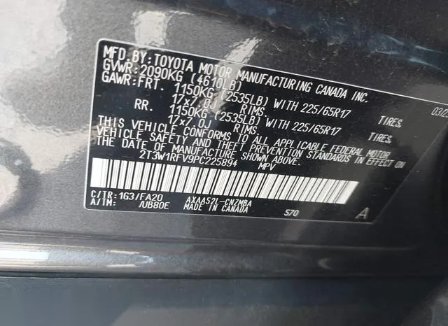 2T3W1RFV9PC225894 2023 2023 Toyota RAV4- Xle 9