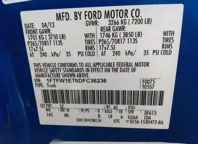 1FTFW1ET6DFC36236 2013 2013 Ford F-150- Xlt 9