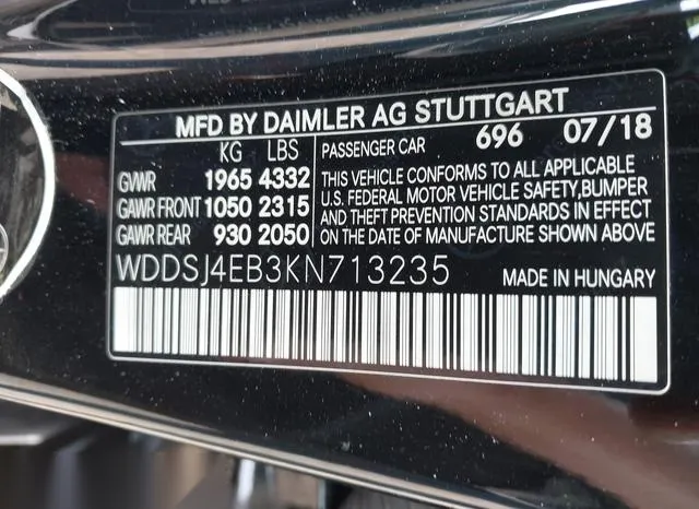 WDDSJ4EB3KN713235 2019 2019 Mercedes-Benz CLA 250 9