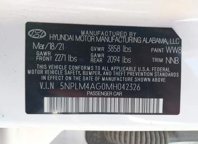 5NPLM4AG0MH042326 2021 2021 Hyundai Elantra- Sel 9