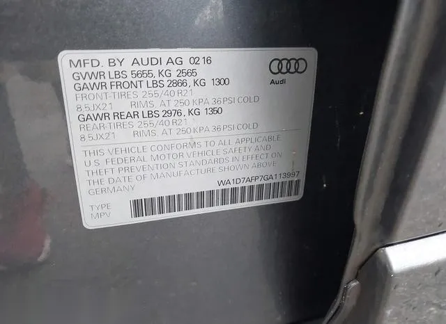 WA1D7AFP7GA113997 2016 2016 Audi Q5- 3-0T Premium Plus 9