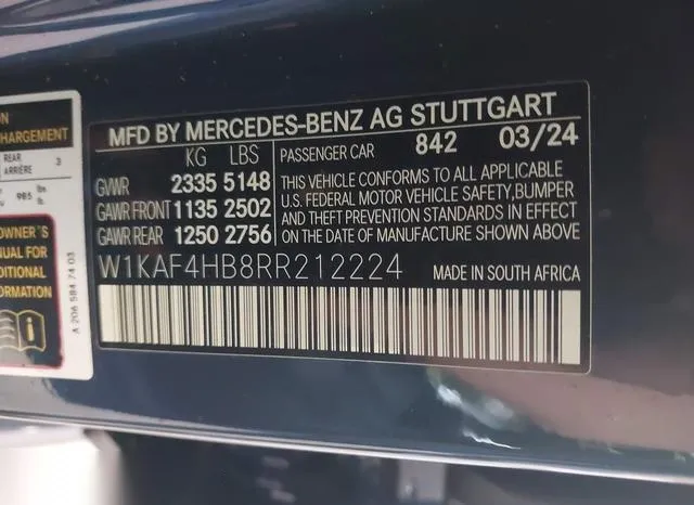 W1KAF4HB8RR212224 2024 2024 Mercedes-Benz C 300 9