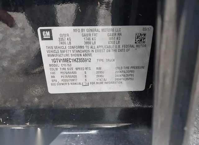 1GTV1MEC1HZ355912 2017 2017 GMC Sierra- 1500 Sle 9