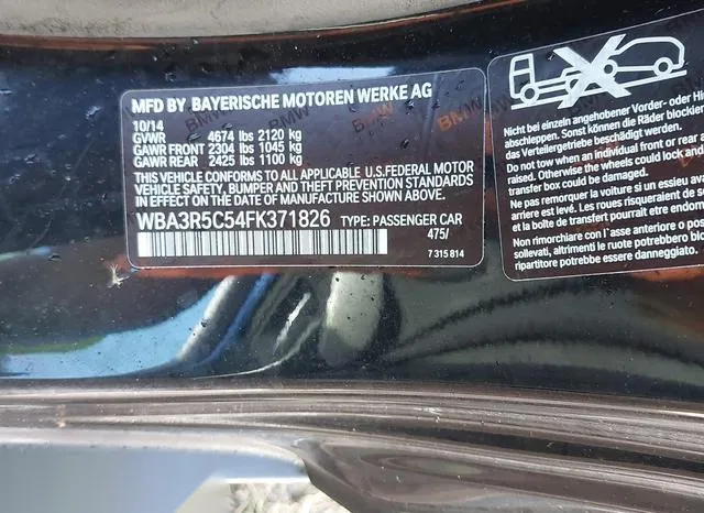 WBA3R5C54FK371826 2015 2015 BMW 435I- Xdrive 9