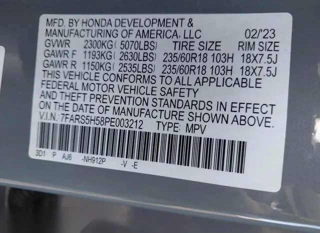 7FARS5H58PE003212 2023 2023 Honda CR-V- Hybrid Sport 9