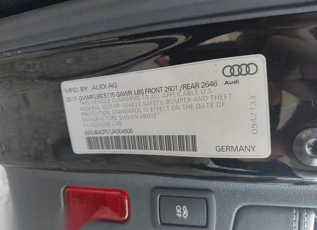 WAUB4CF51JA004505 2018 2018 Audi S5- 3-0T Premium Plus 9