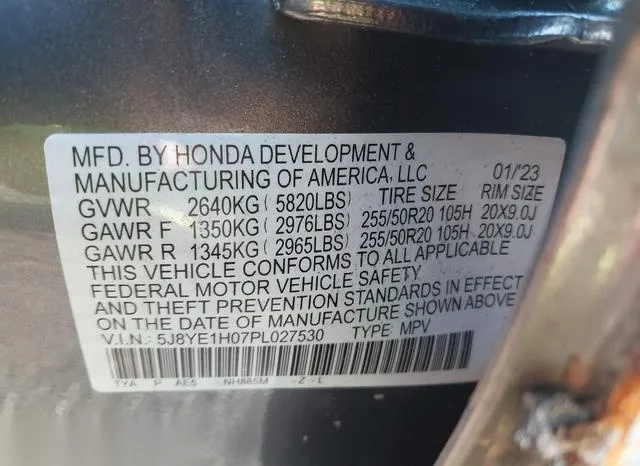 5J8YE1H07PL027530 2023 2023 Acura MDX- A-Spec 9