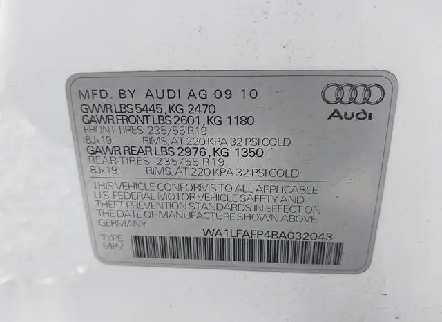 WA1LFAFP4BA032043 2011 2011 Audi Q5- 2-0T Premium 9