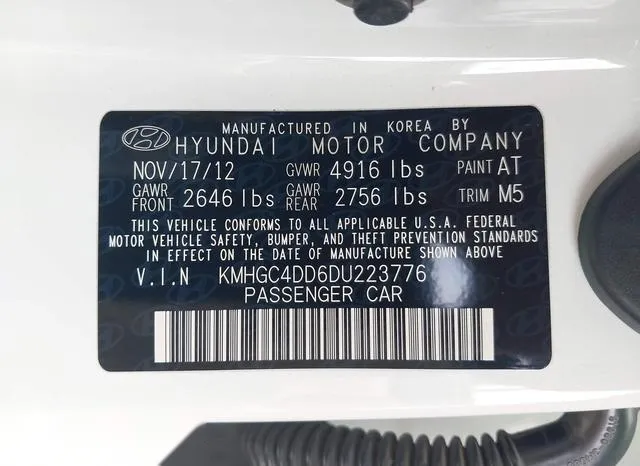 KMHGC4DD6DU223776 2013 2013 Hyundai Genesis- 3-8 9