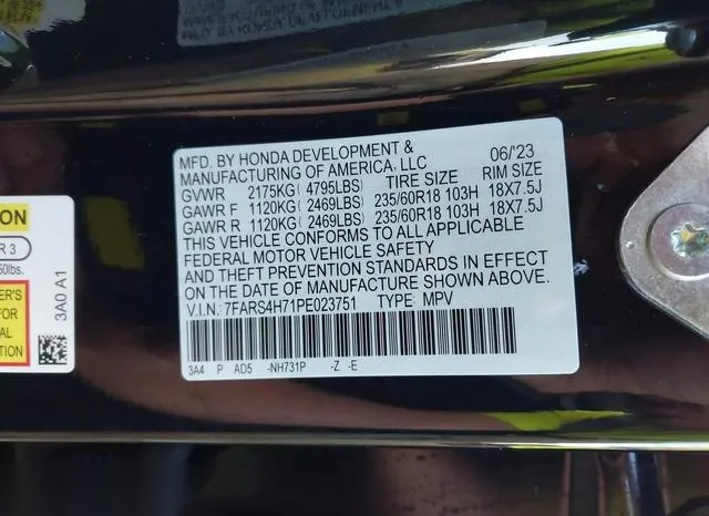 7FARS4H71PE023751 2023 2023 Honda CR-V- Ex-L Awd 9