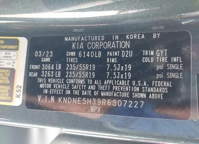 KNDNE5H39R6307227 2024 2024 KIA Carnival Mpv- SX 9