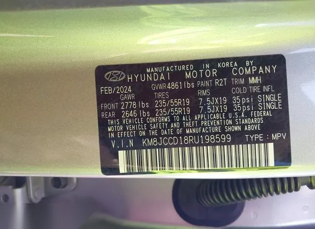 KM8JCCD18RU198599 2024 2024 Hyundai Tucson- Hybrid Sel Conv 9