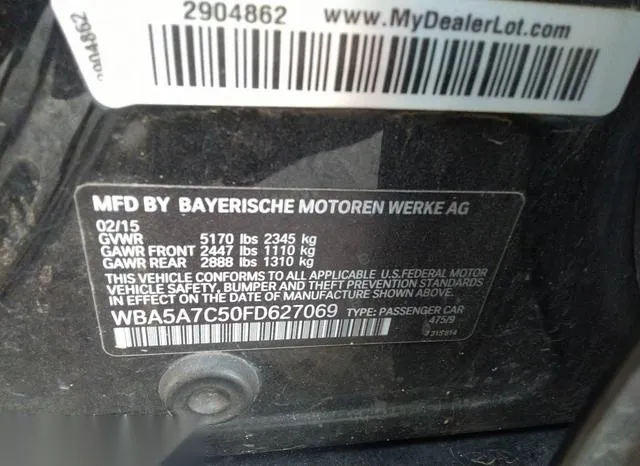 WBA5A7C50FD627069 2015 2015 BMW 5 Series- 528I Xdrive 9