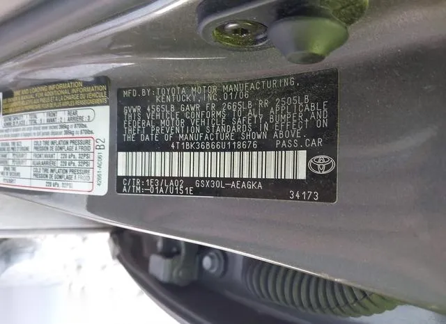 4T1BK36B66U118676 2006 2006 Toyota Avalon- Xls 9