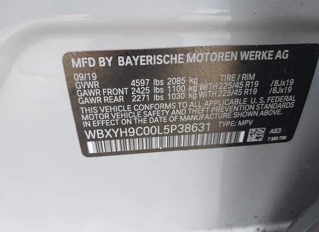 WBXYH9C00L5P38631 2020 2020 BMW X2- Sdrive28I 9