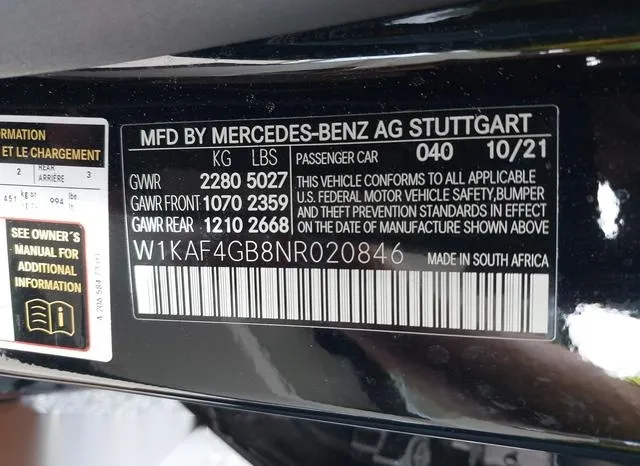 W1KAF4GB8NR020846 2022 2022 Mercedes-Benz C 300- Sedan 9