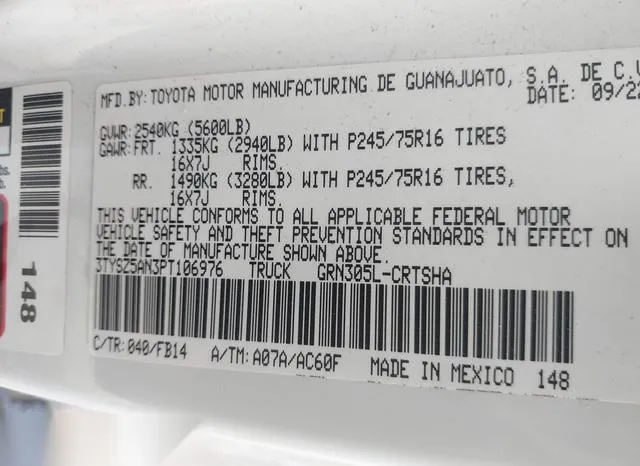 3TYSZ5AN3PT106976 2023 2023 Toyota Tacoma- Sr V6 9