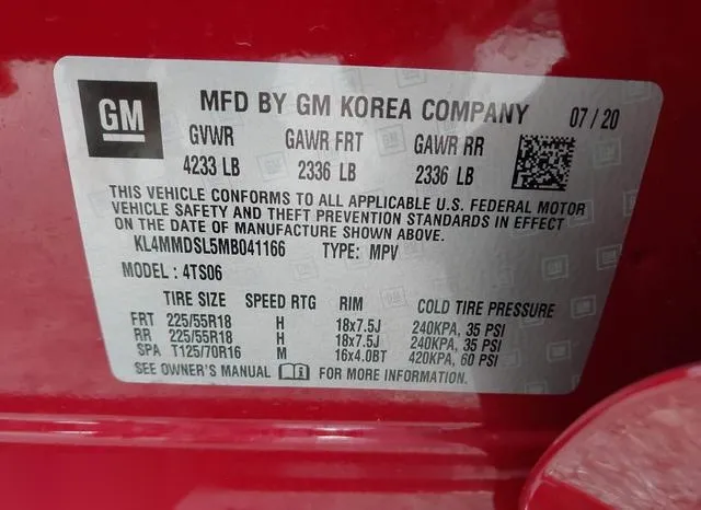 KL4MMDSL5MB041166 2021 2021 Buick Encore- GX Fwd Select 9