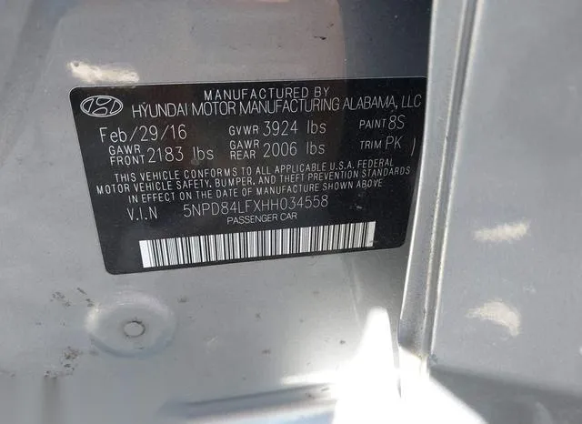 5NPD84LFXHH034558 2017 2017 Hyundai Elantra- SE 9