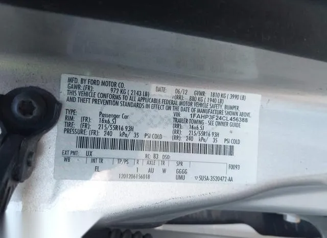 1FAHP3F24CL456388 2012 2012 Ford Focus- SE 9