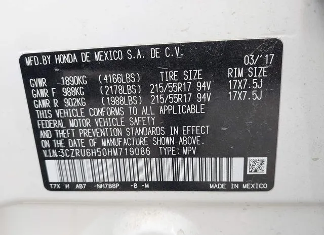 3CZRU6H50HM719086 2017 2017 Honda HR-V- EX 9