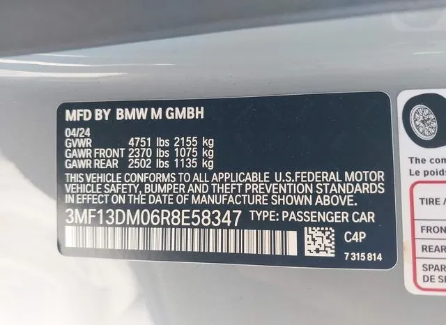 3MF13DM06R8E58347 2024 2024 BMW M2 9