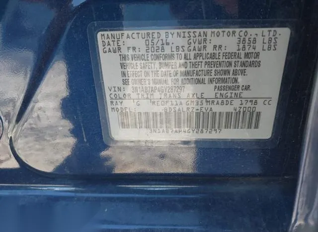 3N1AB7AP4GY287297 2016 2016 Nissan Sentra- SR 9