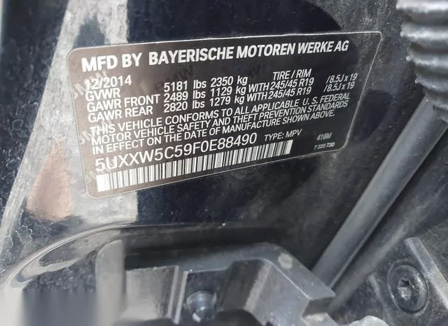 5UXXW5C59F0E88490 2015 2015 BMW X4- Xdrive35I 9