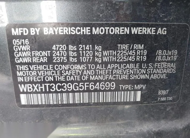 WBXHT3C39G5F64699 2016 2016 BMW X1- Xdrive28I 9