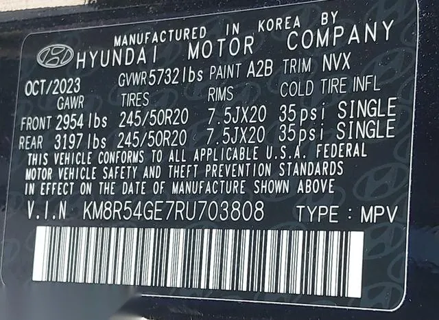 KM8R54GE7RU703808 2024 2024 Hyundai Palisade- Limited 9