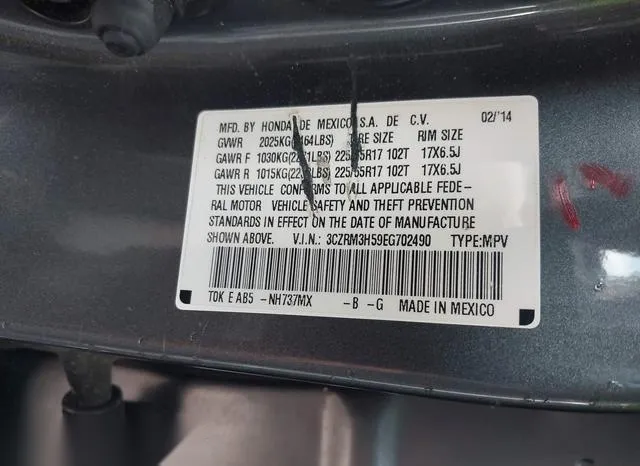 3CZRM3H59EG702490 2014 2014 Honda CR-V- EX 9