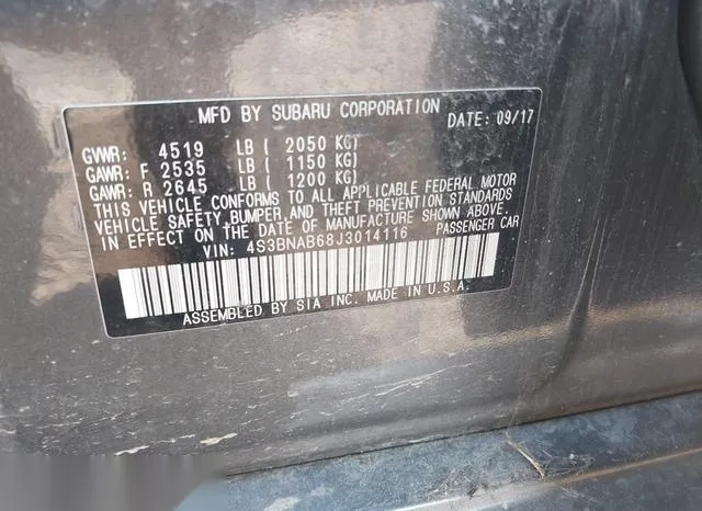 4S3BNAB68J3014116 2018 2018 Subaru Legacy- 2-5I 9