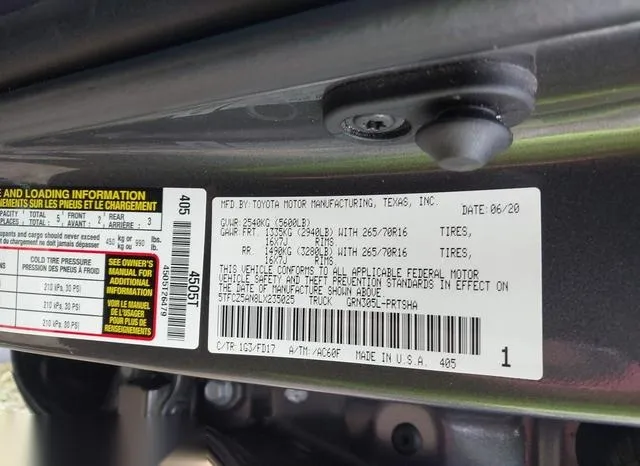 5TFCZ5AN8LX235025 2020 2020 Toyota Tacoma- Trd Off-Road 9