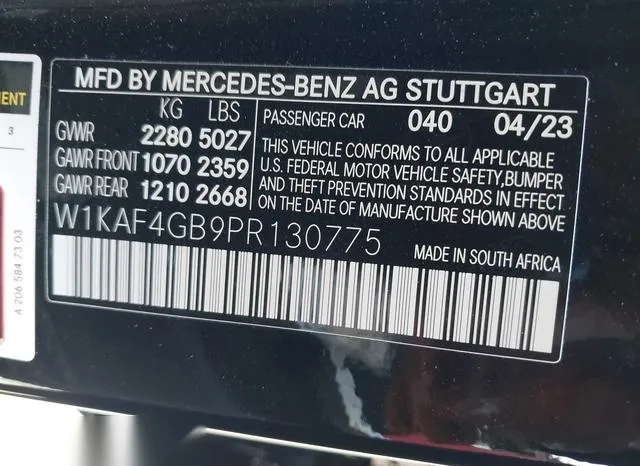 W1KAF4GB9PR130775 2023 2023 Mercedes-Benz C 300- Sedan 9