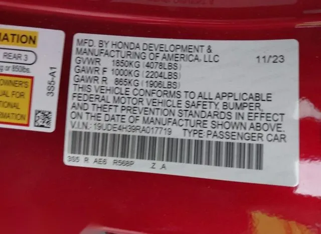 19UDE4H39RA017719 2024 2024 Acura Integra- A-Spec 9