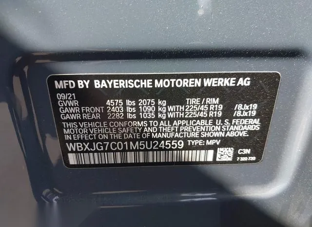 WBXJG7C01M5U24559 2021 2021 BMW X1- Sdrive28I 9